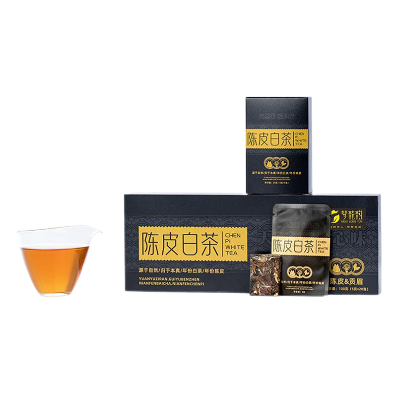 梦龙韵【中秋伴手茶礼】陈皮白茶15年福鼎白茶正宗源产地标认证茶叶礼盒 1