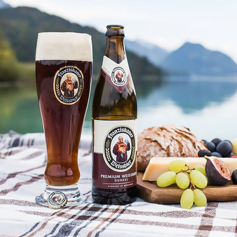 范佳乐 百威集团（教士啤酒）德国小麦黑啤酒450ml×12瓶整箱五一出游 73.2元