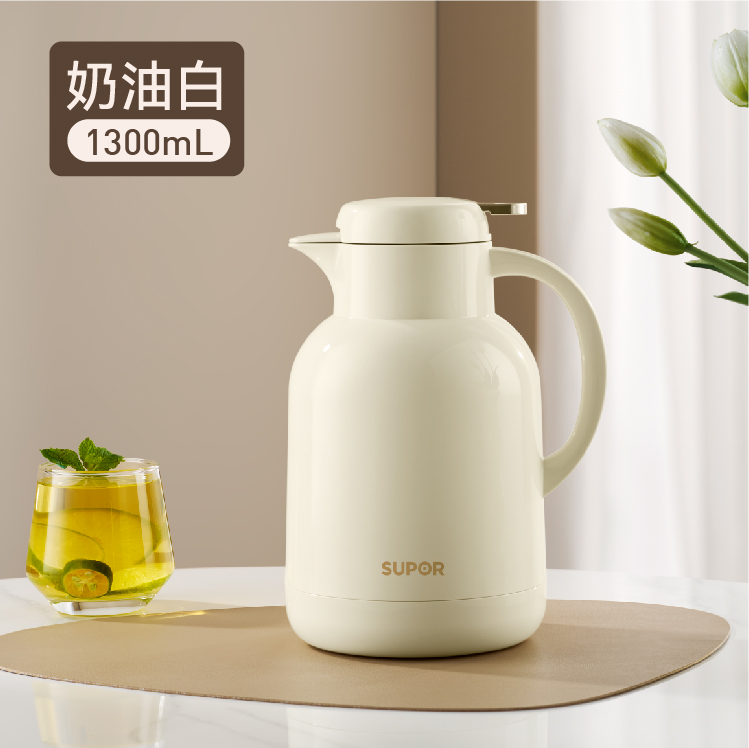 SUPOR 苏泊尔 KCG13BH50 保温壶 1.3L 奶油白 109元