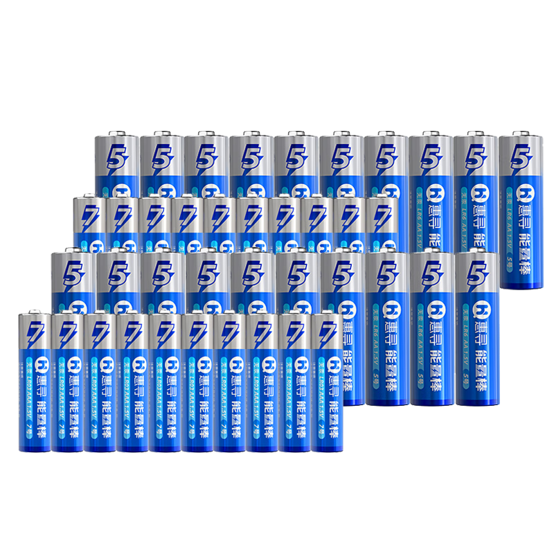 惠寻 碱性电池 SJ 5号【20粒】+7号【20粒】 30.9元（需用券）