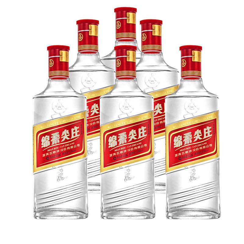 WULIANGYE 五粮液 绵柔尖庄酒50度 500ml*6瓶装 浓香型纯粮高度白酒保证正品 非