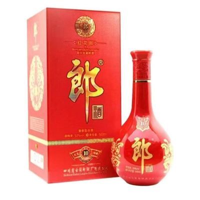 拼多多百亿补贴：郎酒红花郎10 53度酱香白酒500ml单瓶年份批次新老包装随机