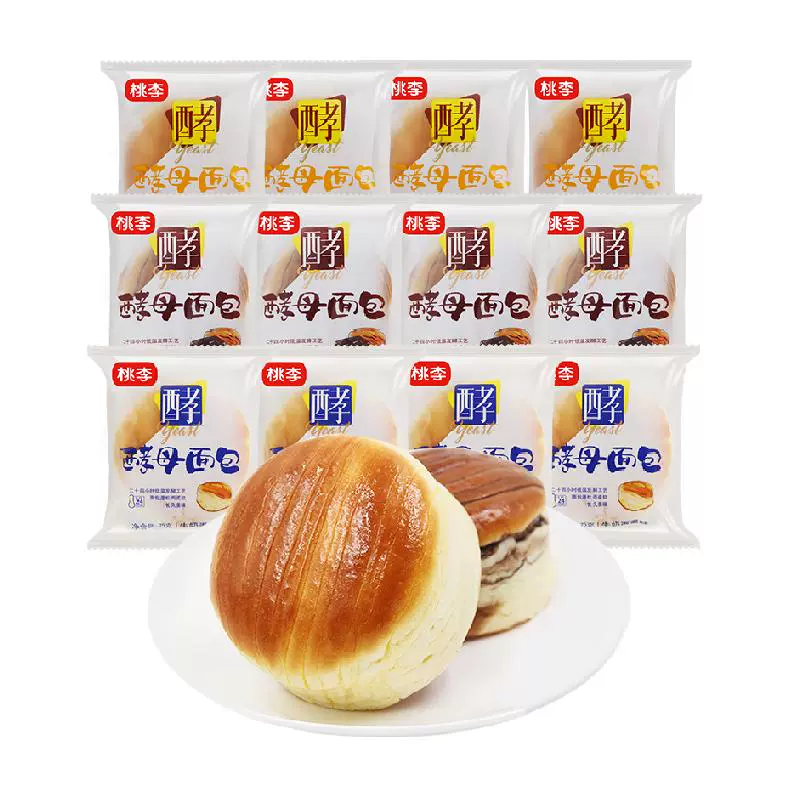 桃李 酵母面包4包混合口味 ￥6.96