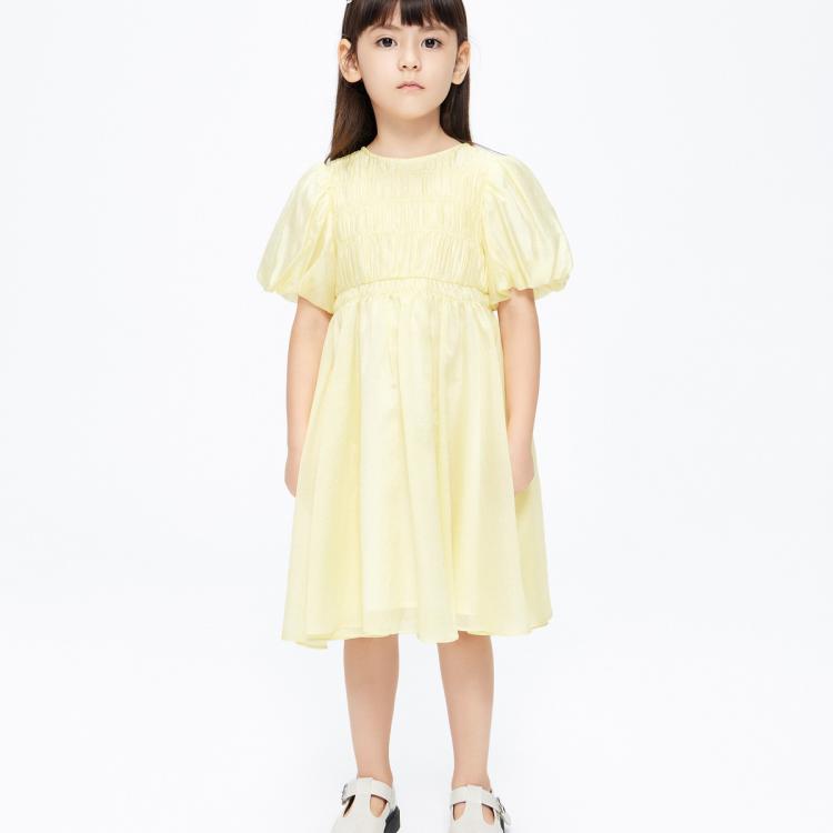 Little MO&CO. 童装夏装新款女童泡泡袖短袖公主风连衣裙 324元