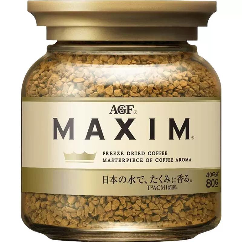 AGF 日本AGF速溶咖啡马克西姆金罐80克美式冻干黑咖啡粉提神饮料40杯 1件装 ￥28.31