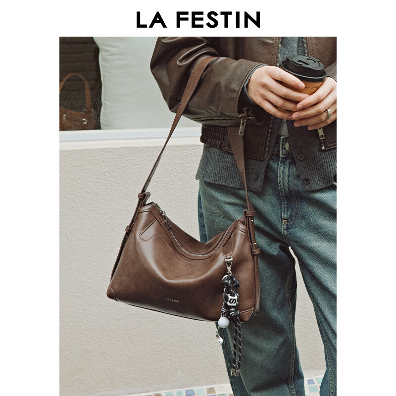 La Festin 【头层牛皮饺子包】斜挎托特包 198元 - 线报酷