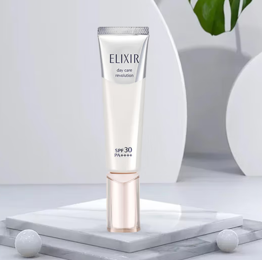 ELIXIR 怡丽丝尔 纯肌净白防护精华乳 SPF35+ PA++++ 35ml（赠金管5ml*7+精华乳 5ml）