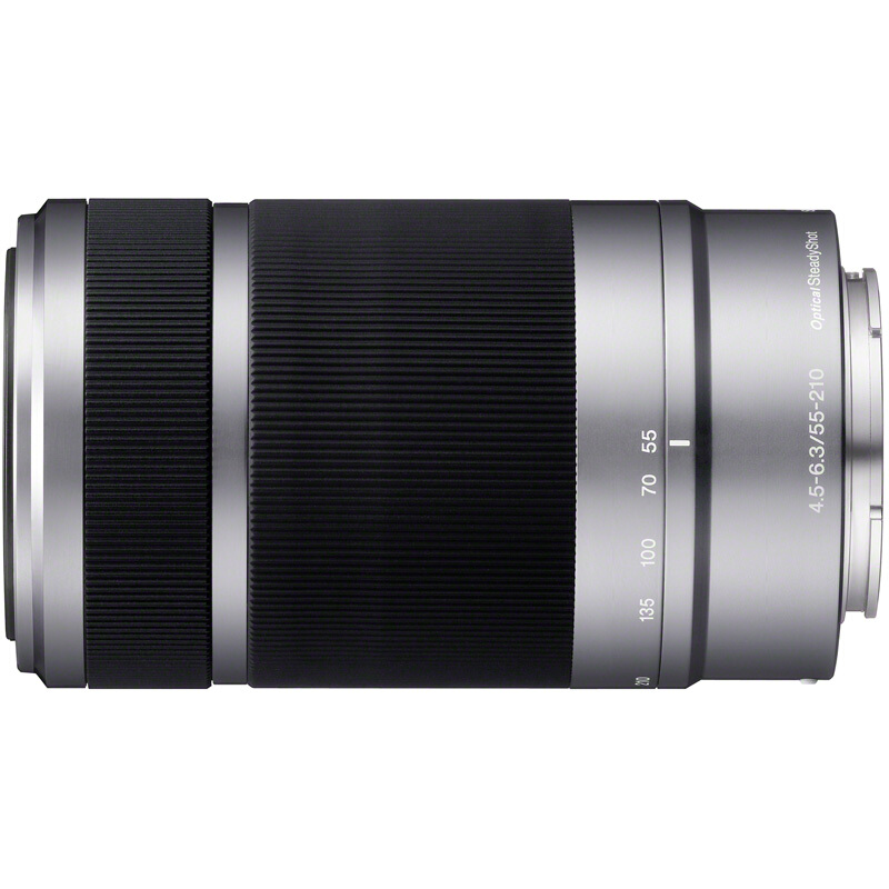 索尼 SONY SEL55210 E 55-210mm F4.5 OSS 远摄变焦镜头 索尼E卡口 49mm 银色 1062.37元（