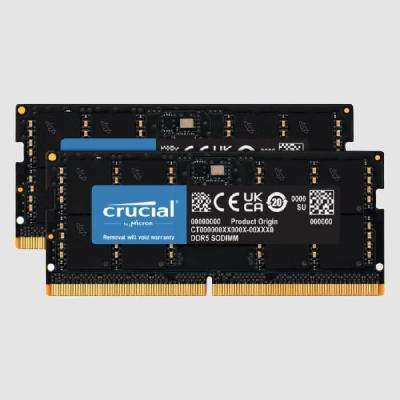 PLUS：英睿达笔记本内存 48GB（24GB×2）套装 DDR5 5600频率 884.6元包邮（多重优