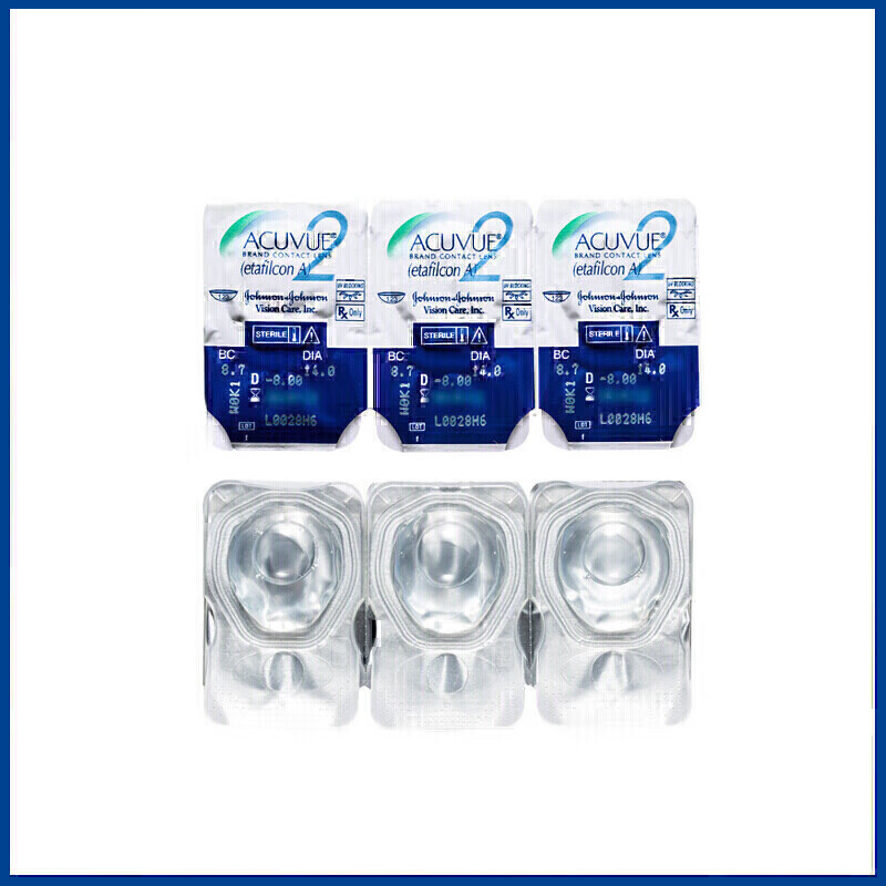 安视优 ACUVUE 润眸系列 双周抛透明隐形眼镜 6片 450度 49元（需用券）
