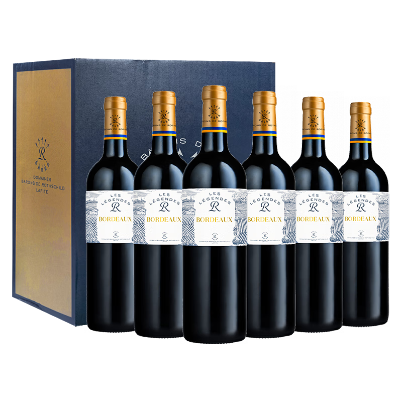 PLUS会员：拉菲（LAFITE）传奇波尔多 赤霞珠干红葡萄酒750ml*6瓶 整箱装 法国