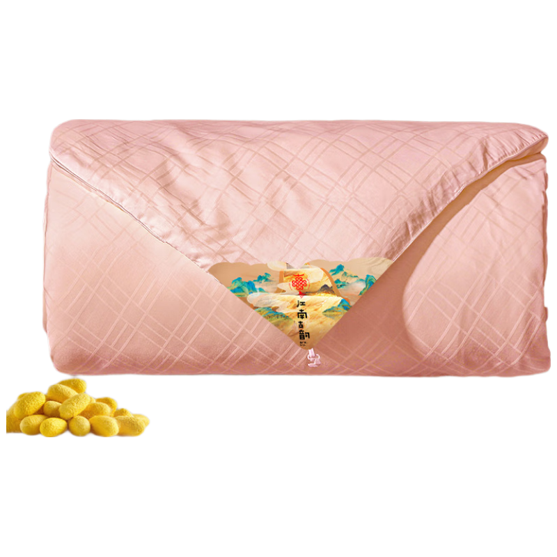 江南古韵 韵律粉黄金丝蚕丝被 220*240cm 2斤 979.5元