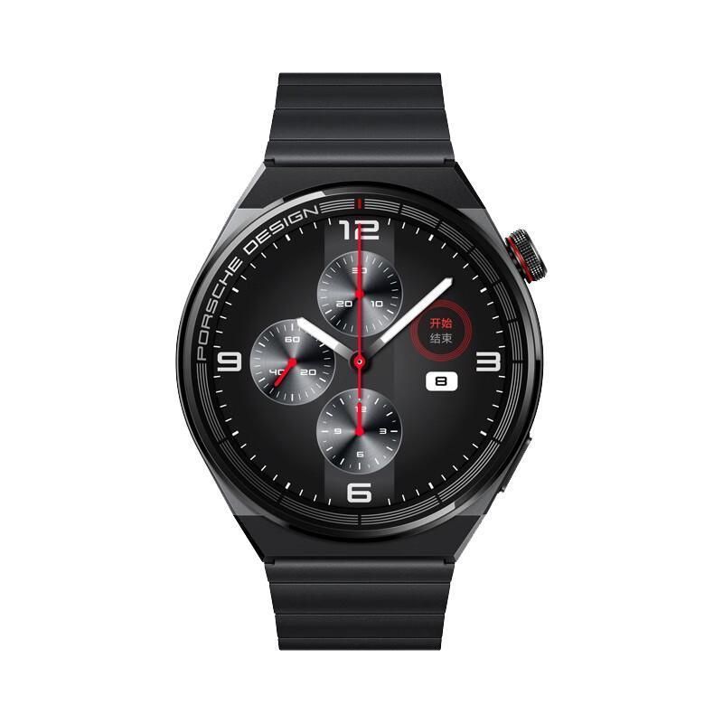 百亿补贴：HUAWEI 华为 WATCH GT 3 保时捷设计 智能手表 黑色钛金属表带 46mm 1659