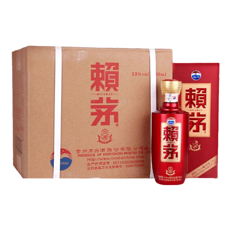 PLUS会员：LAYMAU 赖茅 传禧 53﹪vol 酱香型白酒 500ml*6瓶 整箱装 返后1021.46元包