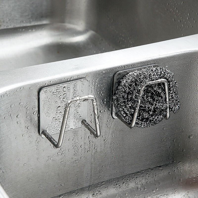 快勤 不锈钢免打孔海绵沥水架 2个装 5.9元