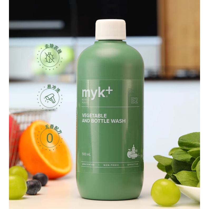 myk+ 洣洣 蔬果儿童餐具洗净液500ml 88元