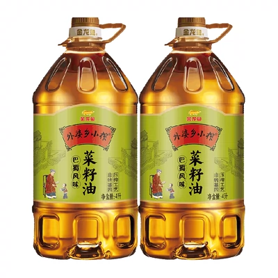 88VIP:金龙鱼外婆巴蜀菜籽油4L*2桶 98.6元