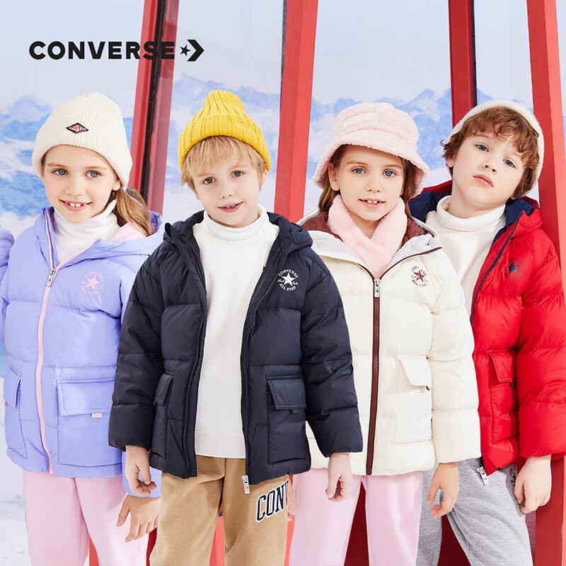 PLUS会员：CONVERSE 匡威 儿童三防加厚保暖羽绒服 149.65元包邮（双重优惠，需