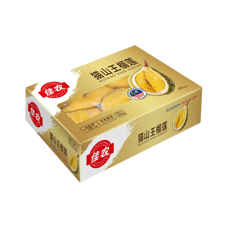 佳农 马来西亚冷冻 猫山王榴莲果肉 D197 300g/盒 榴莲 生鲜水果 *5件 318.7元（