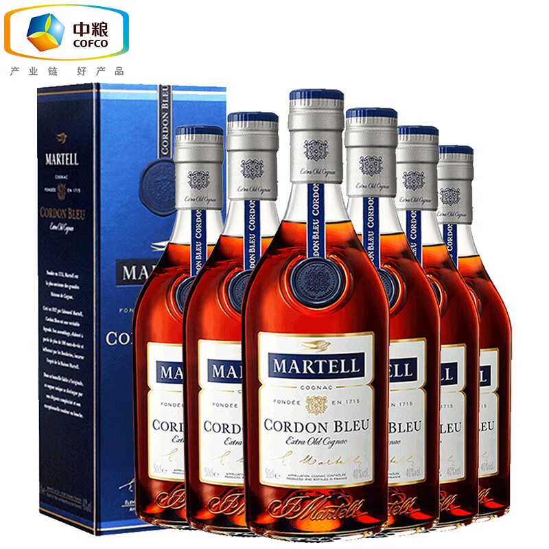 宅家食光：马爹利 蓝带XO级 干邑白兰地洋酒500ml*12瓶 11028元