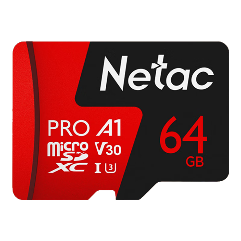 PLUD会员、概率券：朗科（Netac）64GB TF（MicroSD）存储卡 A1 U3 V30 4K 高度耐用行