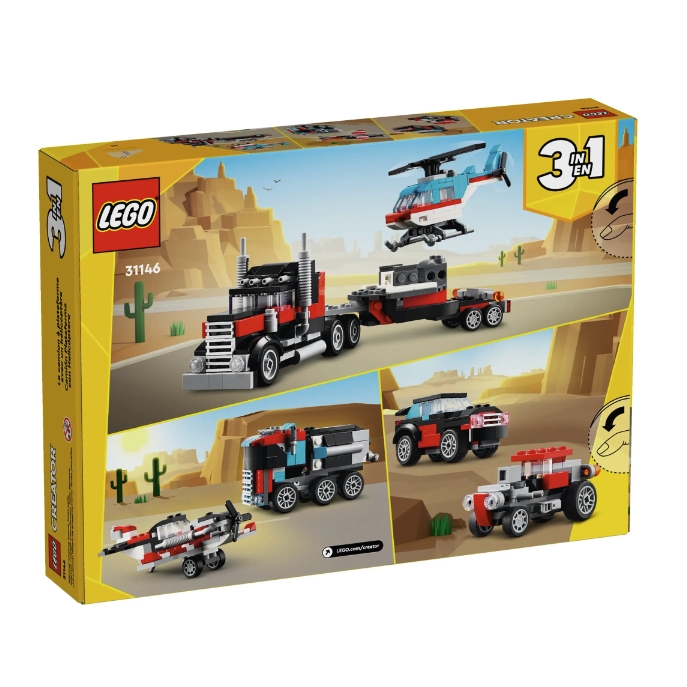 LEGO 乐高 积木31146直升机平板运输车7岁+男孩女孩儿童玩具新年礼物 109.15元