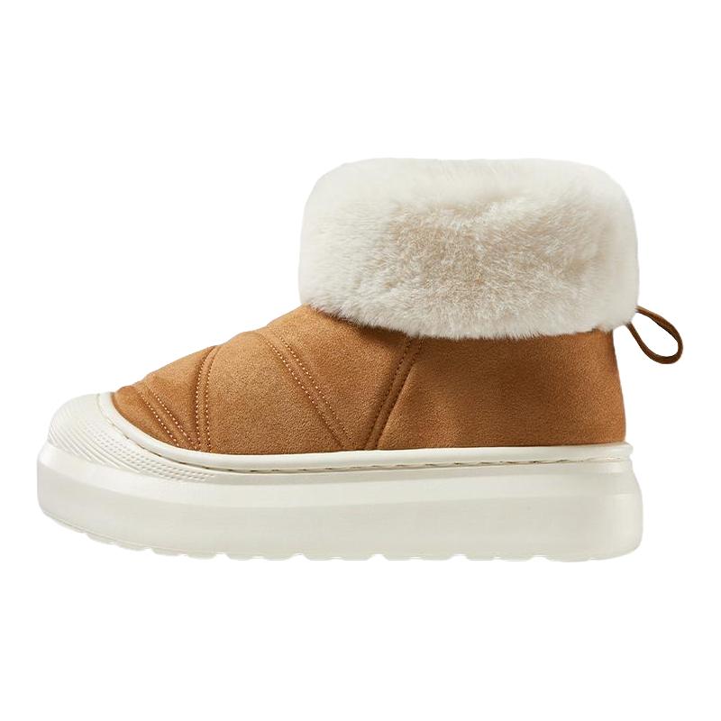 朴西 厚底雪地靴女防滑冬季女鞋保暖外穿加绒加厚毛绒棉鞋 24.19元