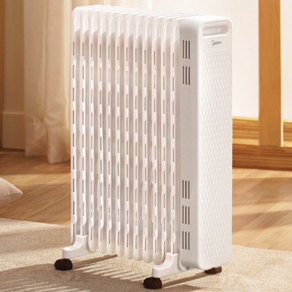 Midea 美的 取暖器电暖器片电油汀家用13片油汀防烫电暖气片大面积恒温加湿