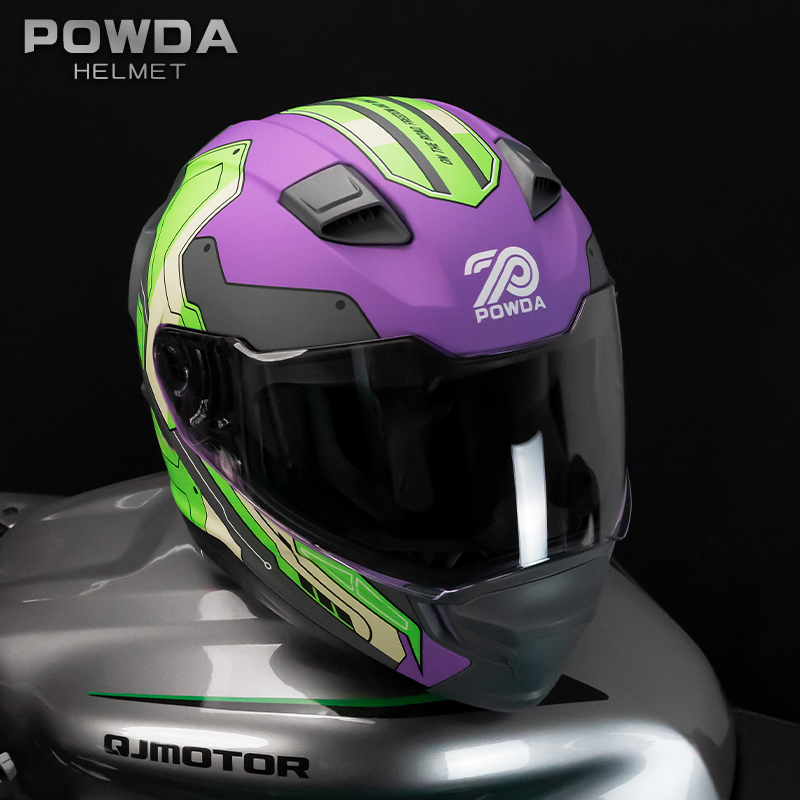POWDA 摩托车全盔覆盖式 3C ECE DOT认证 机甲绿 117元（需用券）