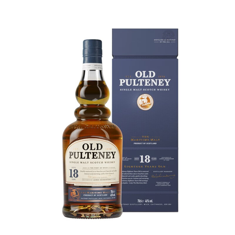 OLD PULTENEY 富特尼 plus：富特尼 18年单一麦芽威士忌700ml 1259.21元（需用券）