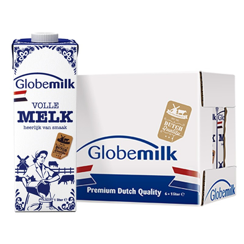 Globemilk 荷高 全脂纯牛奶 1L*6 60.83元