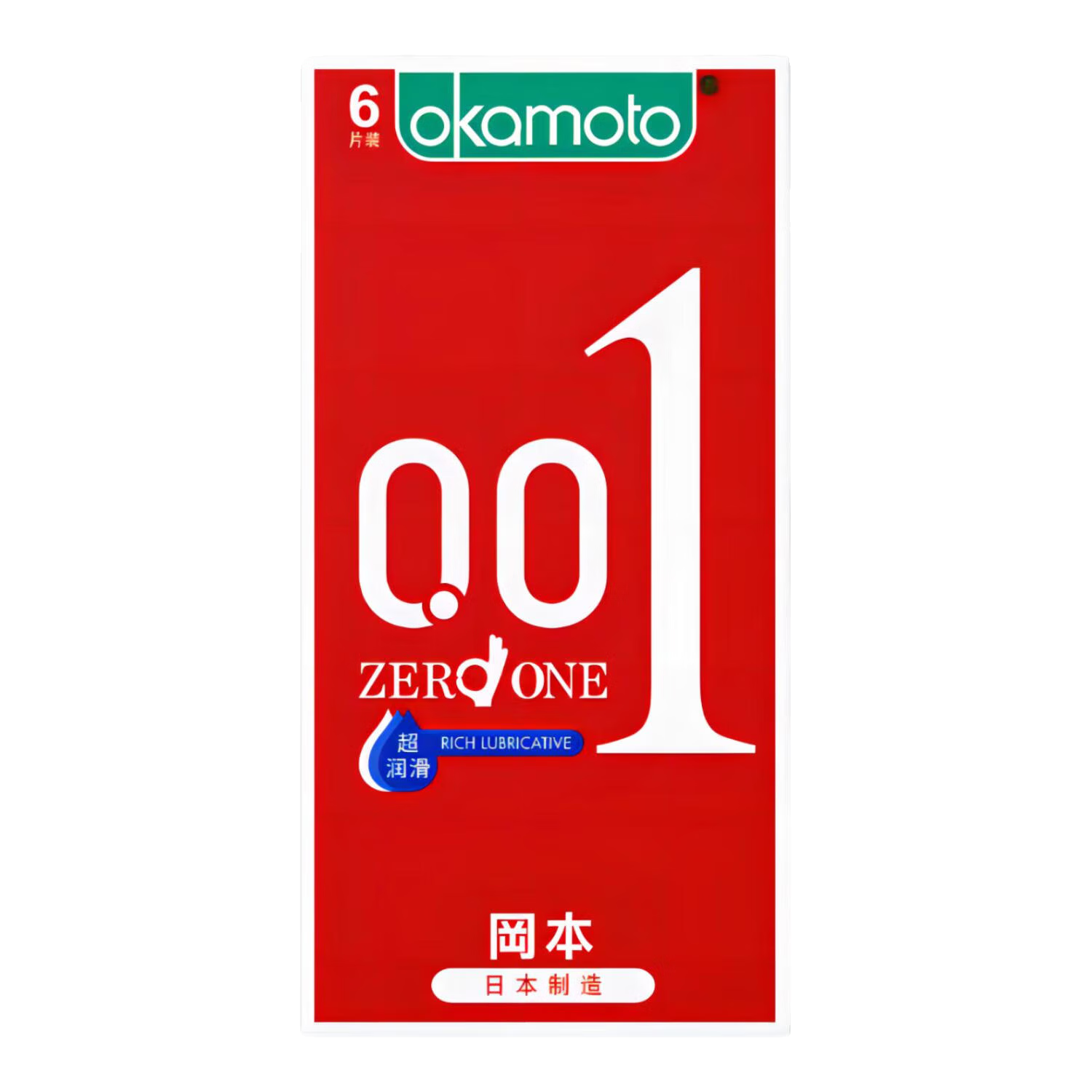 PLUS会员：OKAMOTO 冈本 001超润滑 安全套 6只*4件 317元包邮（合79.25元/件）