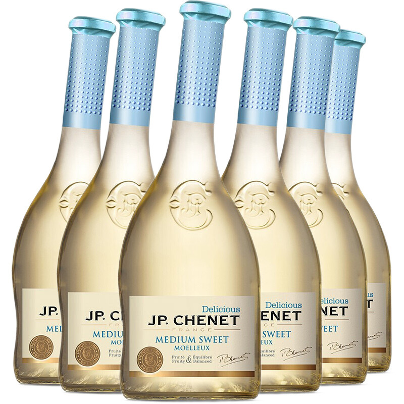 J.P.CHENET 香奈 plus：香奈法国歪脖甜蜜系列 半甜型葡萄酒750ml 半甜白6瓶整箱 