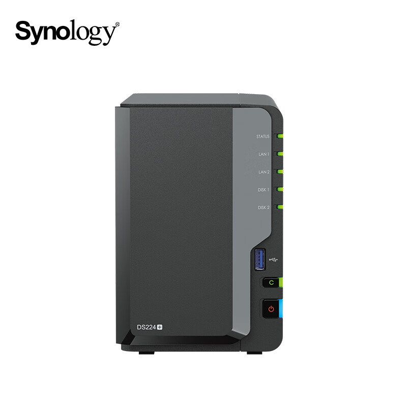 Synology 群晖 DS224+ 四核心 2盘位 NAS 网络存储服务器 团队办公 2309.89元（需用