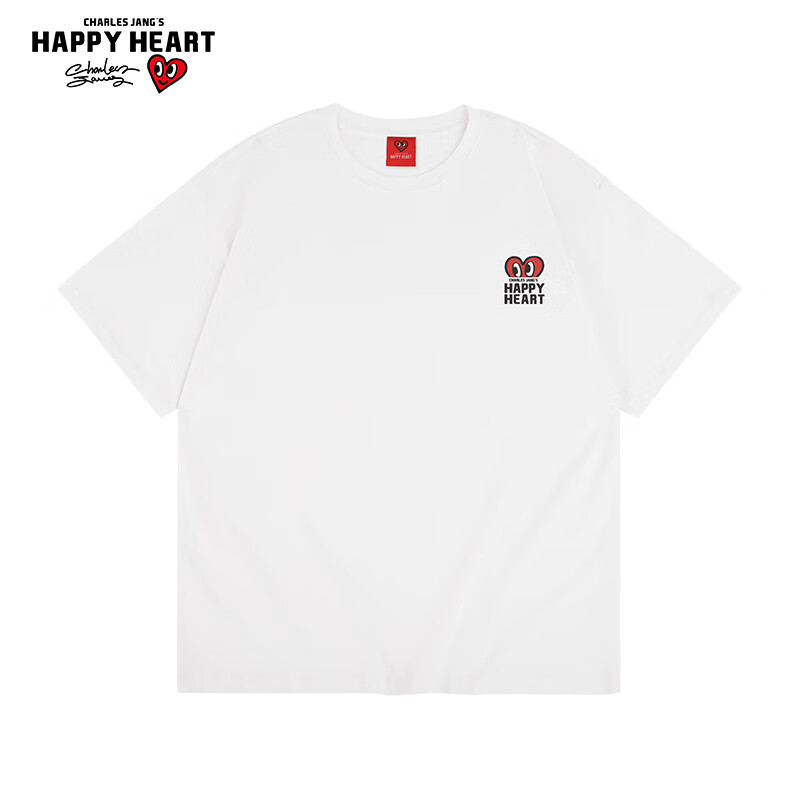 查尔斯桃心 CHARLES JANG'S HAPPY HEART 情侣同款纯棉T恤 10103653814542 49元（需用券