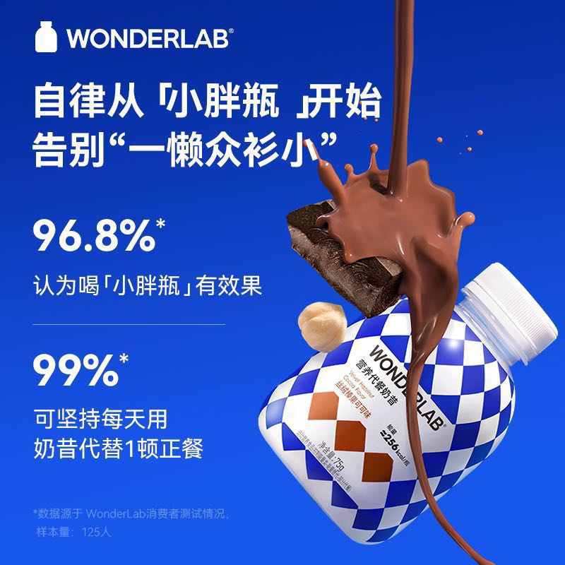 WonderLab/万益蓝 万益蓝Wonderlab欧普营养代餐奶昔蛋白饱腹30瓶 136.6元（需用券