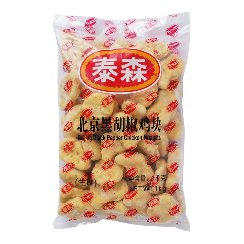 泰森 北京黑胡椒鸡块1kg 16.87元