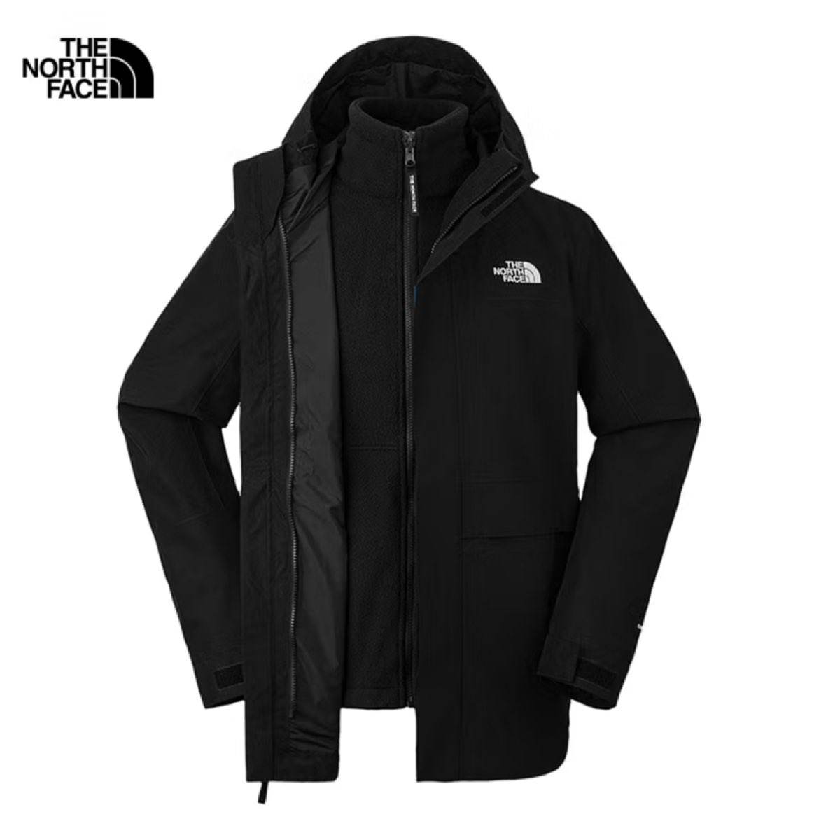 北面（The North Face）冲锋衣男三合一抓绒内胆 1618元