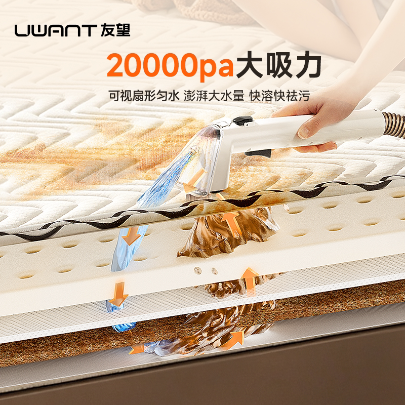 UWANT 布艺清洗机 地毯沙发床垫窗帘抽吸一体 320.45元 - 86线报