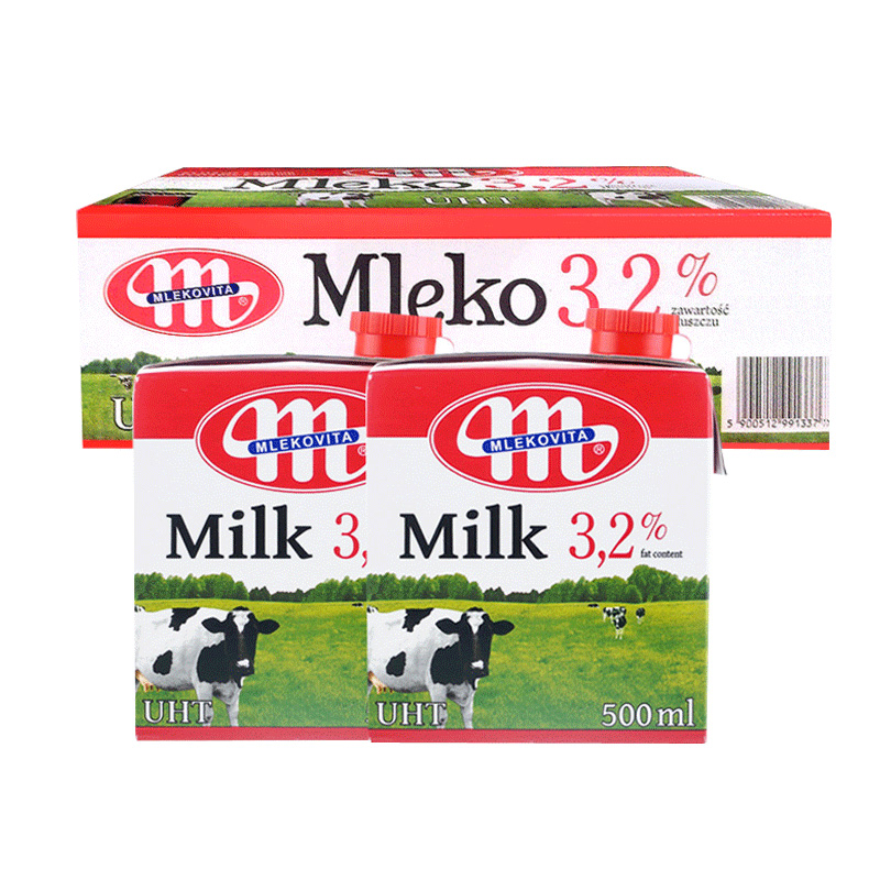 MLEKOVITA 妙可 全脂高钙纯牛奶1L*12盒 71.64元（需用券）