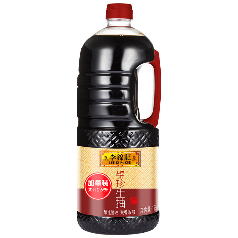 李锦记 锦珍生抽 1.9L 12.8元