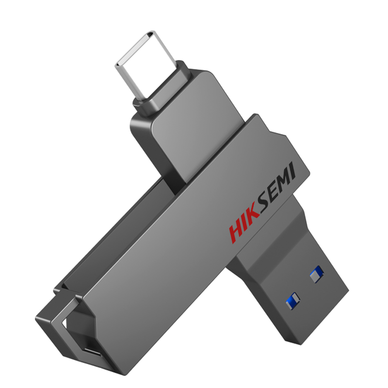 PLUS会员：海康威视 X307C USB 3.1 U盘 灰色 128GB USB-A/Type-C双口 39.08元（概率劵后