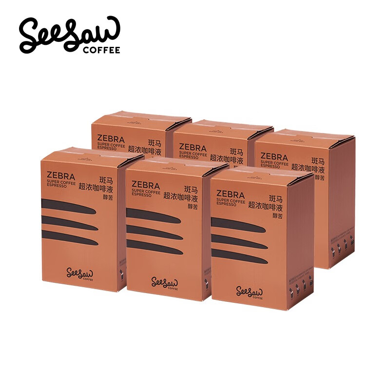 SeeSaw 斑马 斑马超浓咖啡液 6盒-36条装 （4月22日到期） 199元
