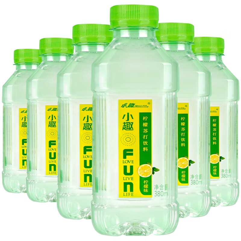 SMALLFUN 小趣 苏打水饮料 经典柠檬味 无汽 果味含有维生素c饮料 380ml*6瓶 17.96