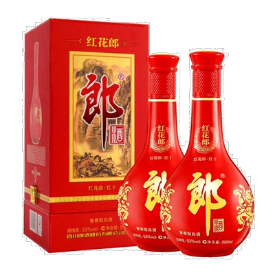 88VIP：LANGJIU 郎酒 红花郎十53度酱香型白酒500ml*2瓶 760元包邮（需用券）