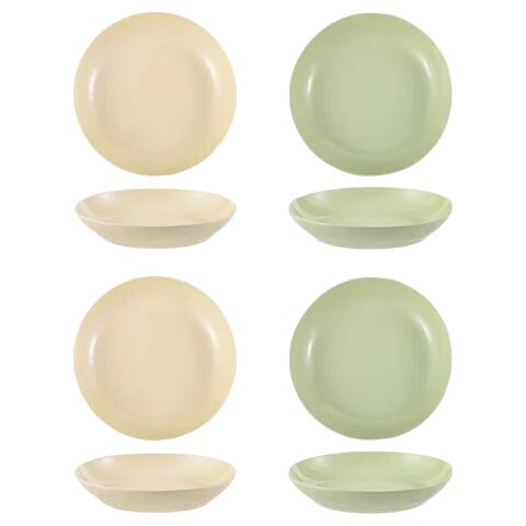 CERAMICS 奶油风陶瓷8英寸深盘4个装 18.9元