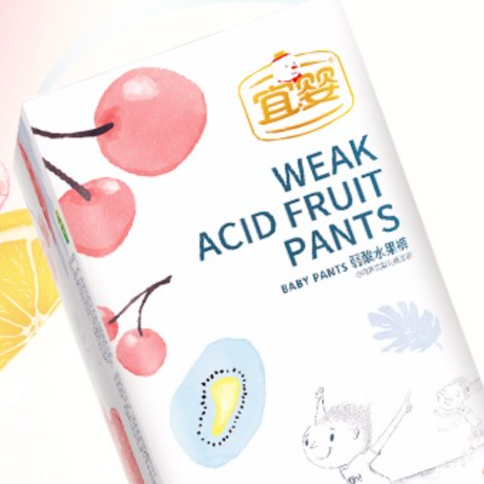 YIYING 宜婴 弱酸水果系列 拉拉裤 XL36片 44元