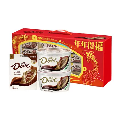 88VIP：Dove 德芙 牛奶巧克力年年得福礼盒588g*1盒 52.11元（返3元猫超卡后）