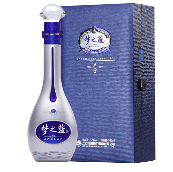 88VIP：YANGHE 洋河 梦之蓝 蓝色经典 M9 52%vol 浓香型白酒 500ml 1103.05元（需用券）