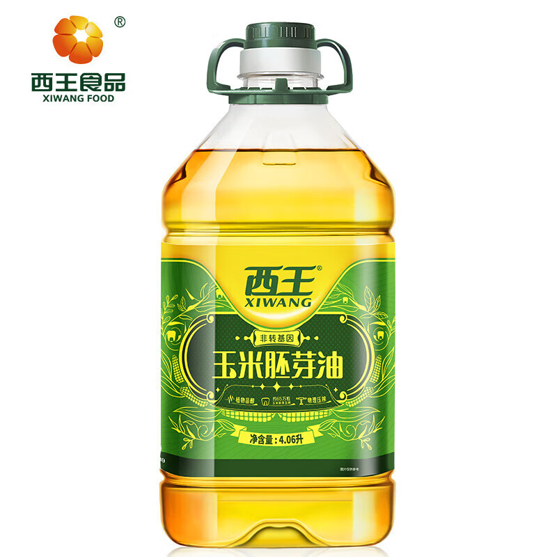 PLUS会员:西王 玉米胚芽油4.06L*4桶（箱装） 208.65元包邮（折52.16元/桶）